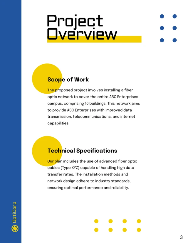 Fiber Optic Installation Proposal - Page 3