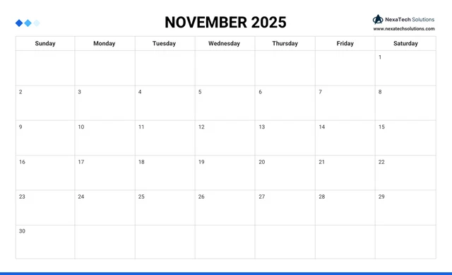 Simple Calendar Work Schedule Template - Page 11