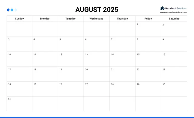 Simple Calendar Work Schedule Template - Page 8