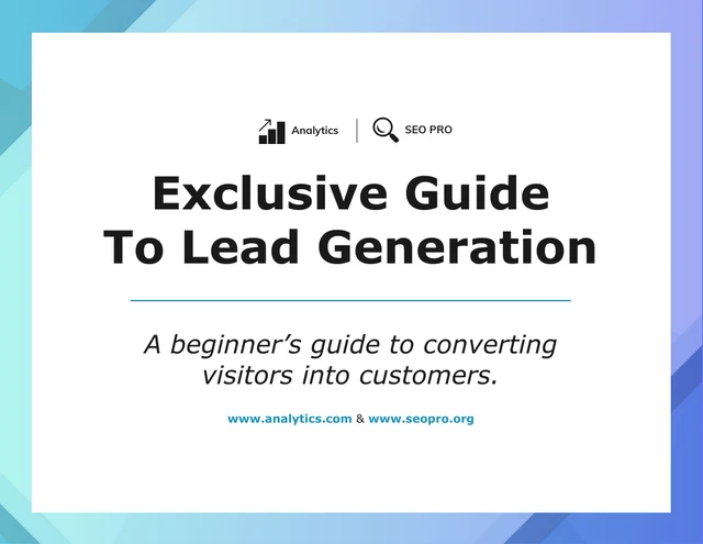 Gradient Marketing Lead Generation eBook - Page 1