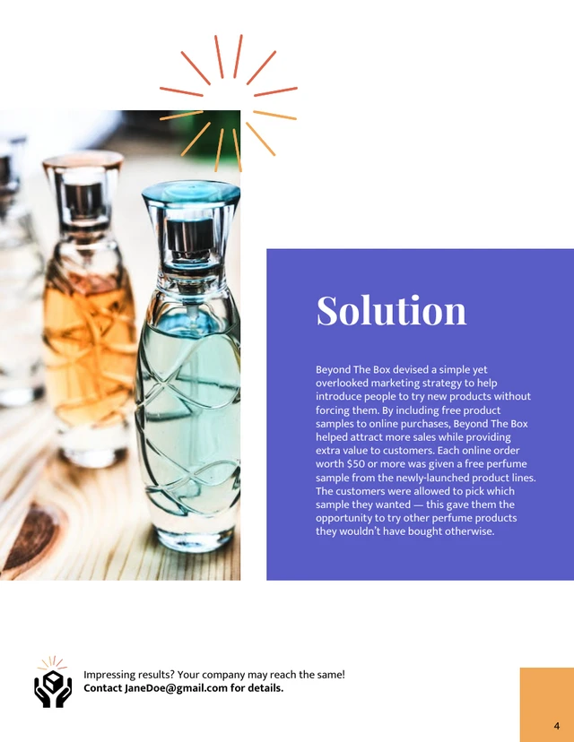 Pale Blue and Organge Product Case Study Template - Page 4