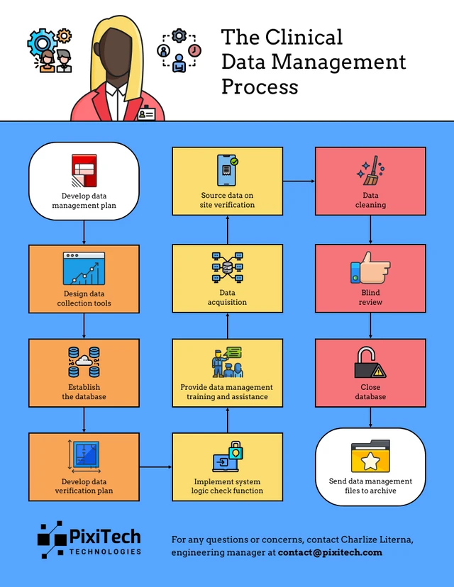 Vibrant Clinical Data Management Process Flowchart Template