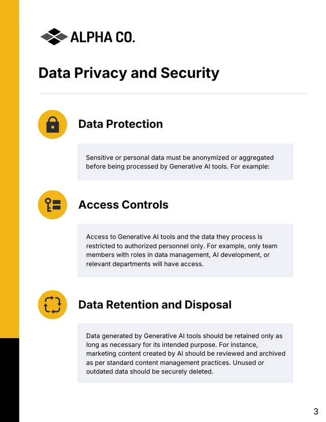 Generative AI Usage Policy Template - Page 3