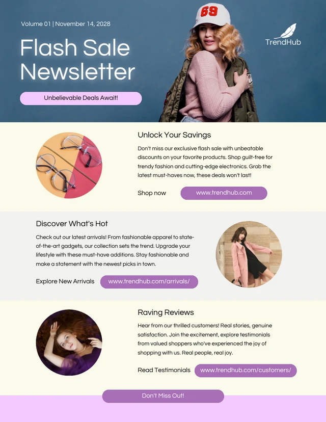 Flash Sale Newsletter Template