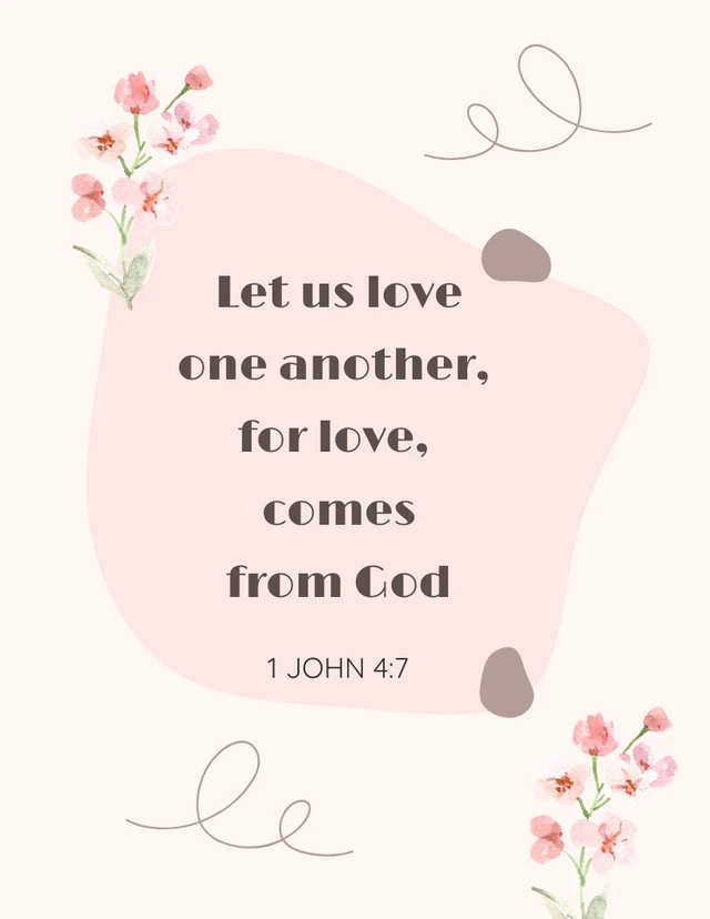 Cute Pink Inspirational Bible Quotes Template
