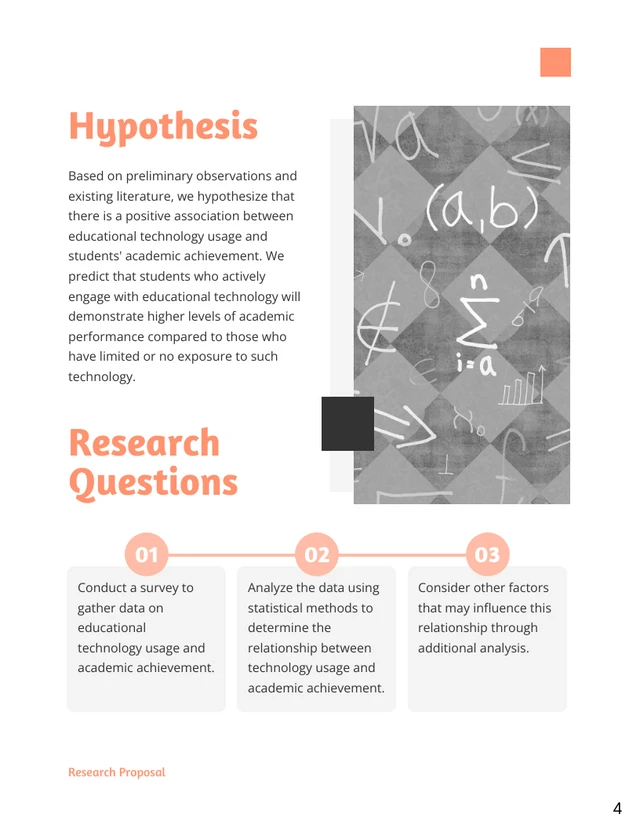 White & Orange Simple Research Proposal Template - Page 4