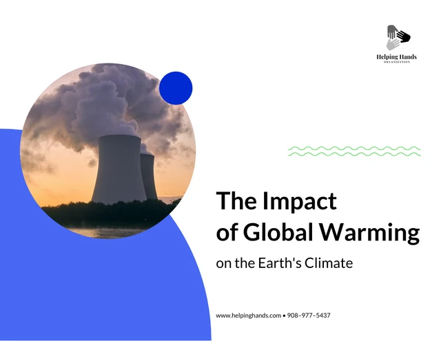 White and Blue Global Warming Consulting Proposal Template - Page 1