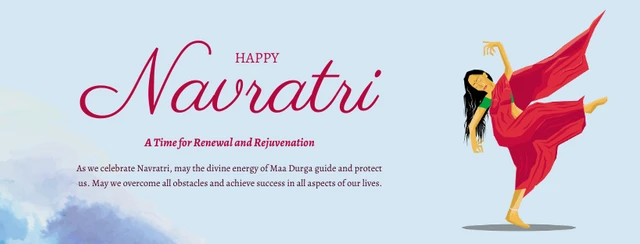 Soft Blue Navrati Banner