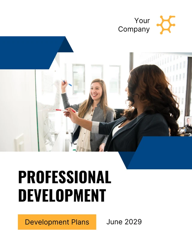 White And Blue Elegant Minimalist&nbsp; Professional Development Plans - Page 1