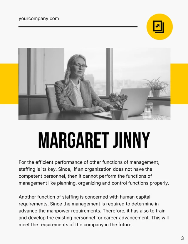 Yellow Black And White Minimalist Elegant Corporate Staffing Plans - Page 3